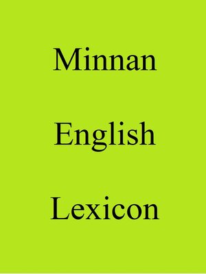 Minnan English Lexicon - ebook